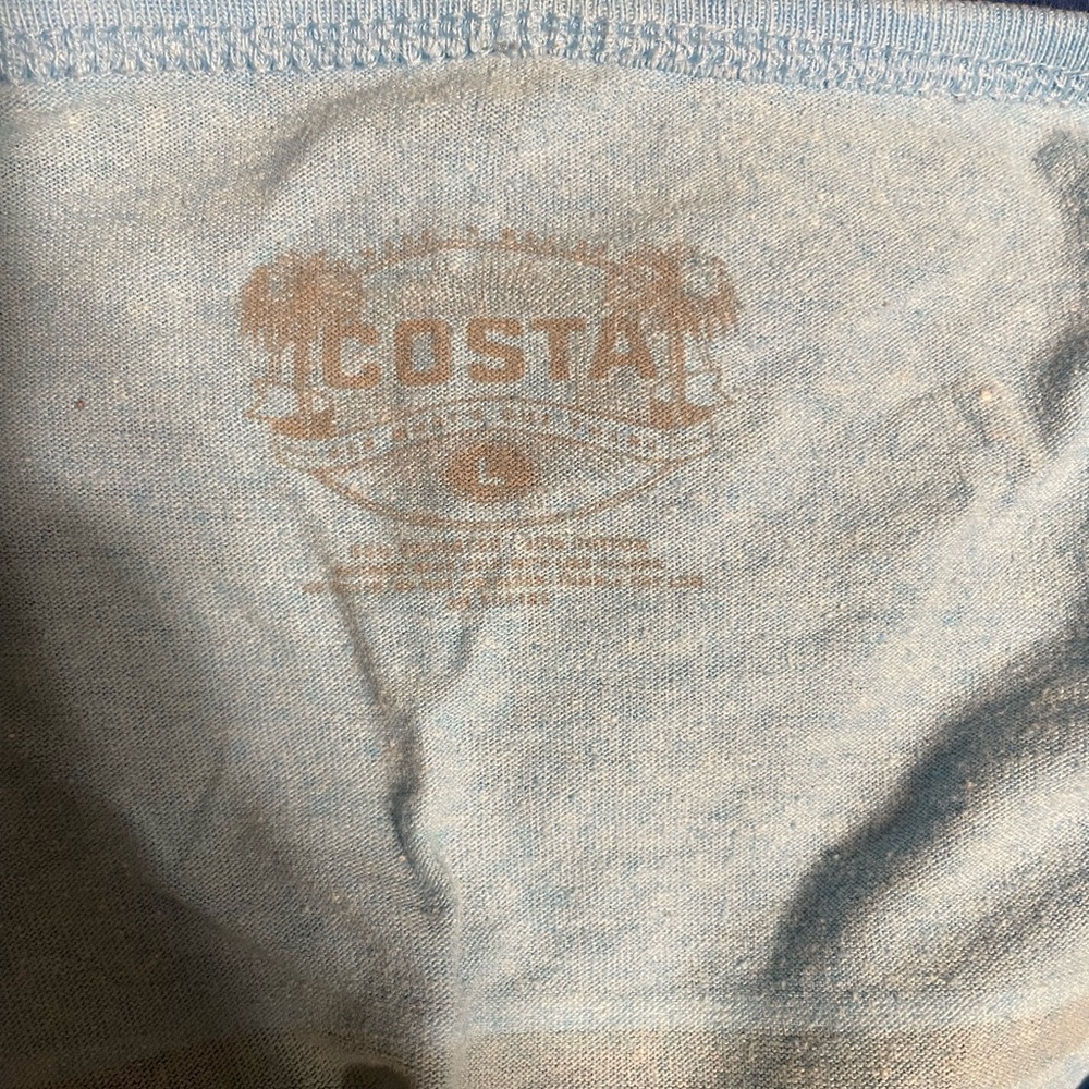 Men’s light blue Costa tank, size L